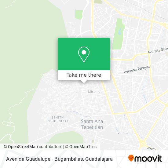 Avenida Guadalupe - Bugambilias map