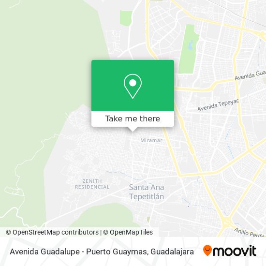 Avenida Guadalupe - Puerto Guaymas map