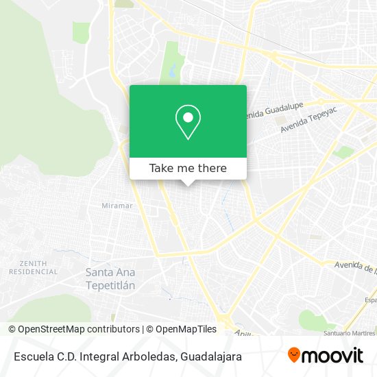 Mapa de Escuela C.D. Integral Arboledas