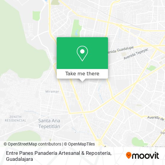 Mapa de Entre Panes Panadería Artesanal & Repostería