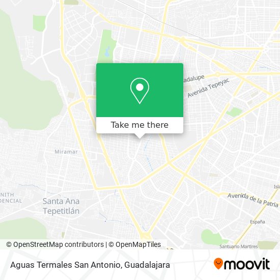Aguas Termales San Antonio map