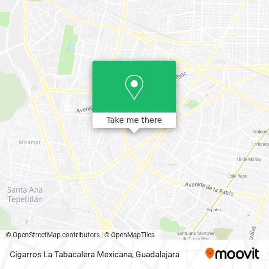 Mapa de Cigarros La Tabacalera Mexicana