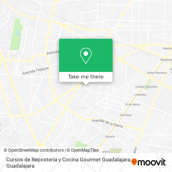 Cursos de Repostería y Cocina Gourmet Guadalajara map