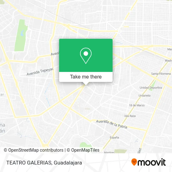 Mapa de TEATRO GALERIAS