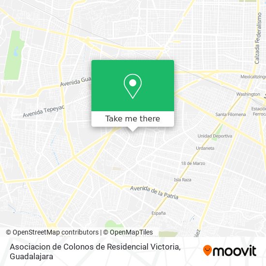 Mapa de Asociacion de Colonos de Residencial Victoria