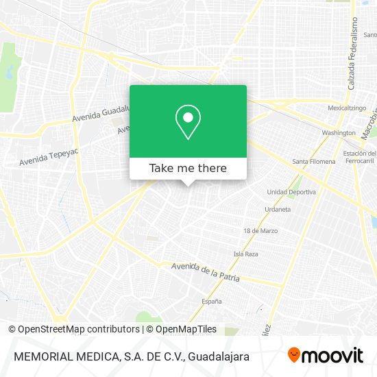Mapa de MEMORIAL MEDICA, S.A. DE C.V.