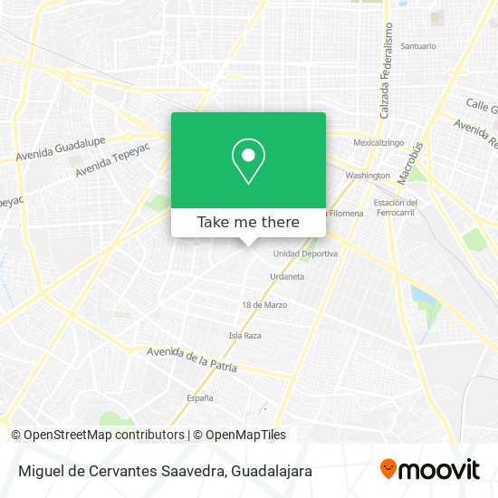 Miguel de Cervantes Saavedra map