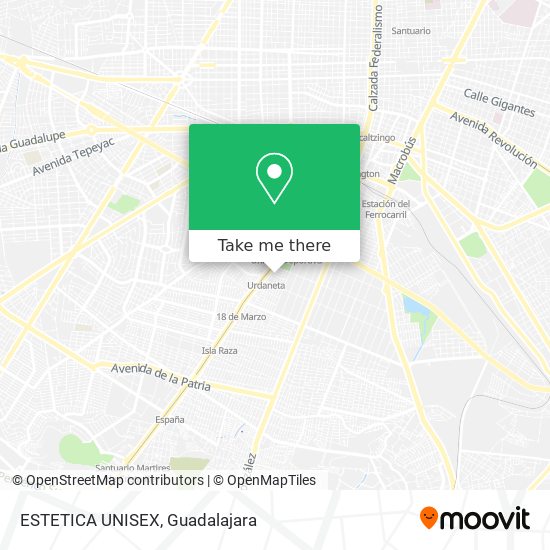 ESTETICA UNISEX map