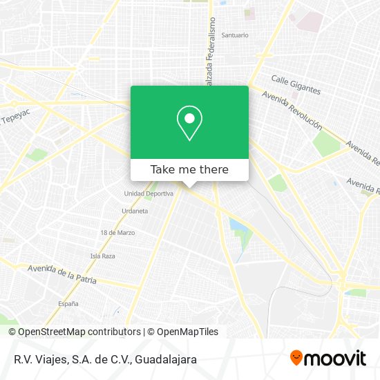 R.V. Viajes, S.A. de C.V. map