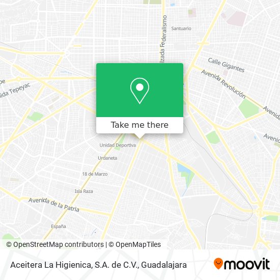 Mapa de Aceitera La Higienica, S.A. de C.V.