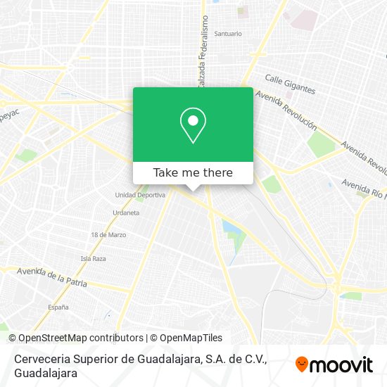 Cerveceria Superior de Guadalajara, S.A. de C.V. map