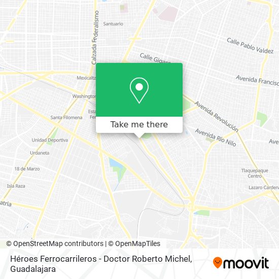 Héroes Ferrocarrileros - Doctor Roberto Michel map
