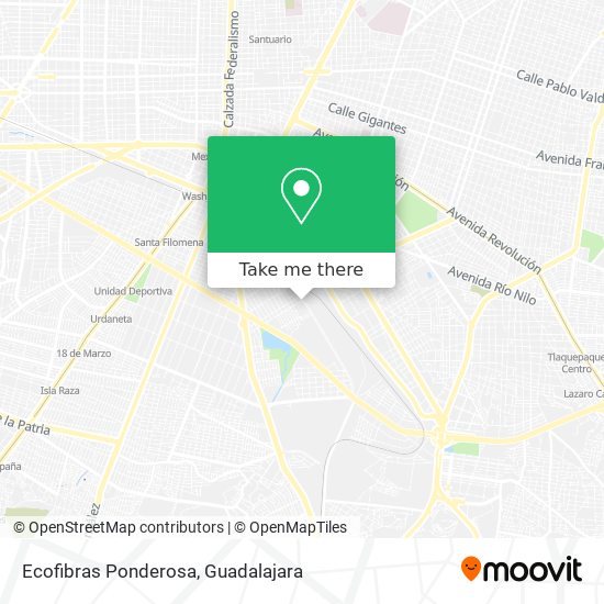 Mapa de Ecofibras Ponderosa
