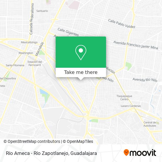 Mapa de Río Ameca - Río Zapotlanejo