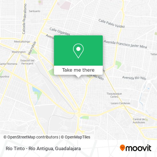 Mapa de Río Tinto - Río Antigua