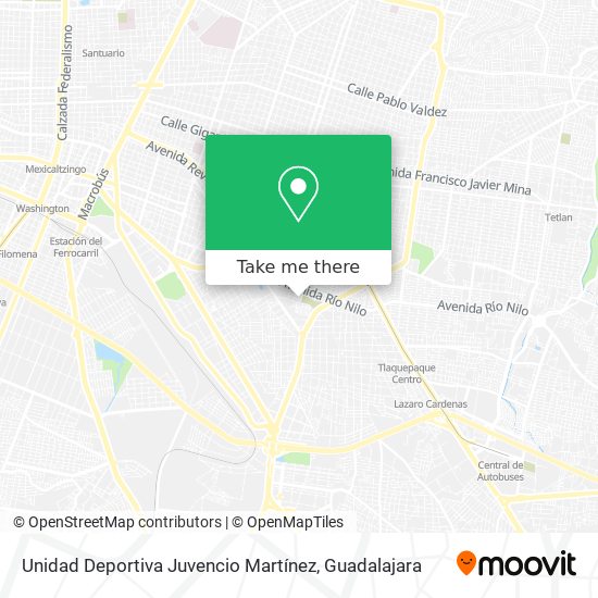 Unidad Deportiva Juvencio Martínez map