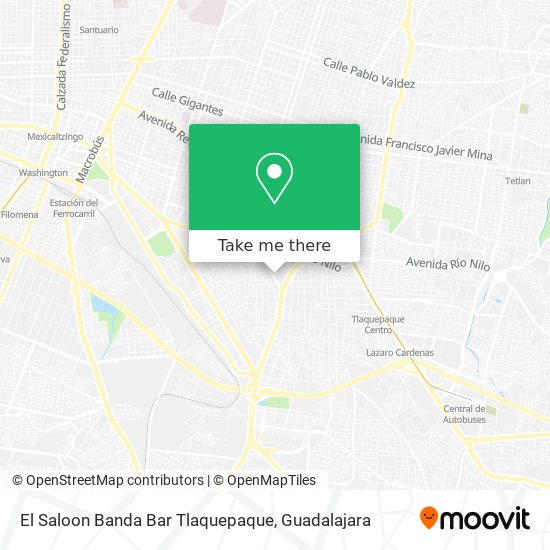 Mapa de El Saloon Banda Bar Tlaquepaque