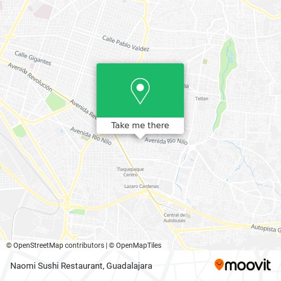 Mapa de Naomi Sushi Restaurant