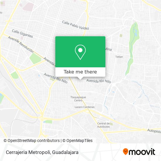 Mapa de Cerrajeria Metropoli