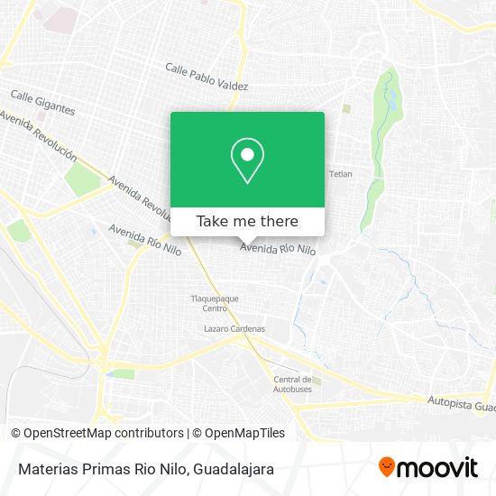 Materias Primas Rio Nilo map