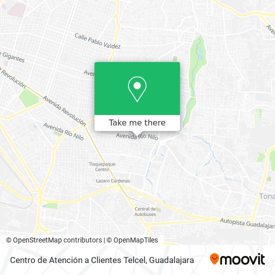 Centro de Atención a Clientes Telcel map