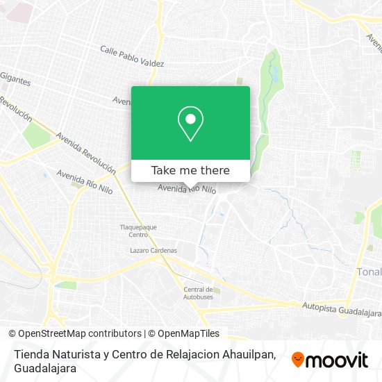 Tienda Naturista y Centro de Relajacion Ahauilpan map