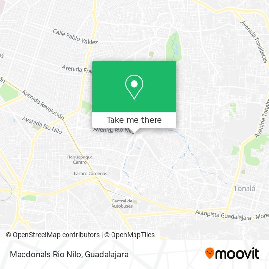 Macdonals Rio Nilo map