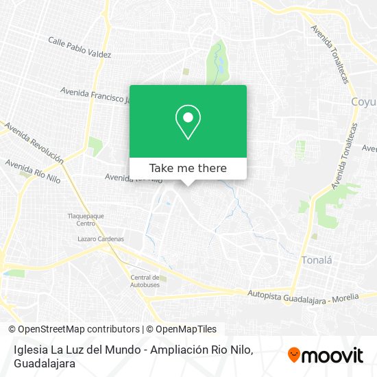 Mapa de Iglesia La Luz del Mundo - Ampliación Rio Nilo