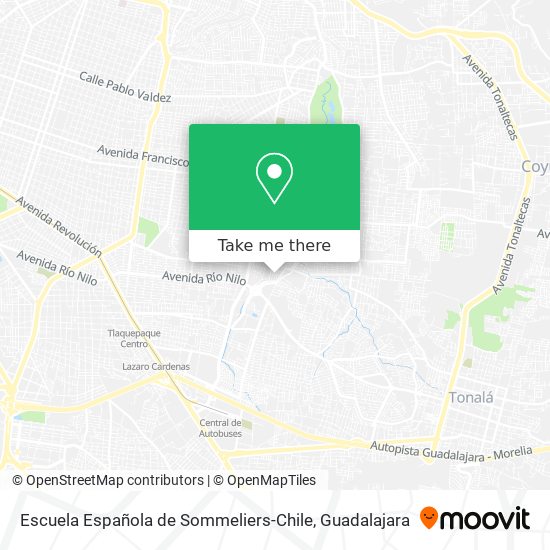 Mapa de Escuela Española de Sommeliers-Chile