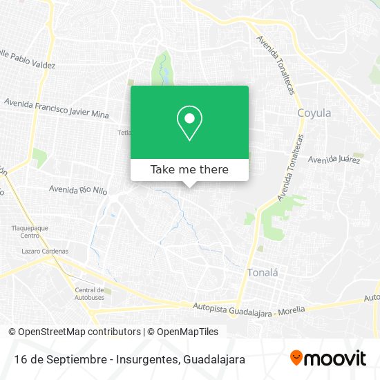 16 de Septiembre - Insurgentes map