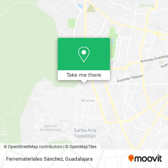 Mapa de Ferremateriales Sánchez