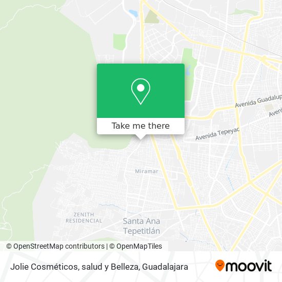 Jolie Cosméticos, salud y Belleza map