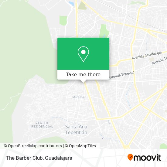 The Barber Club map