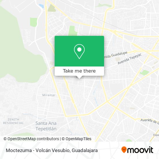 Mapa de Moctezuma - Volcán Vesubio