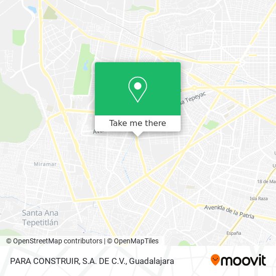 PARA CONSTRUIR, S.A. DE C.V. map