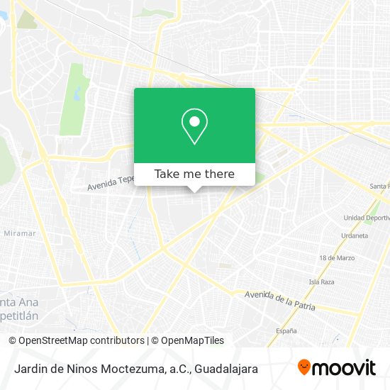 Mapa de Jardin de Ninos Moctezuma, a.C.