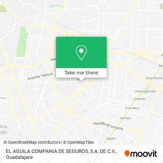 EL AGUILA COMPANIA DE SEGUROS, S.A. DE C.V. map