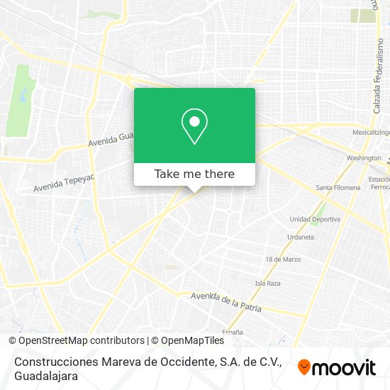 Construcciones Mareva de Occidente, S.A. de C.V. map