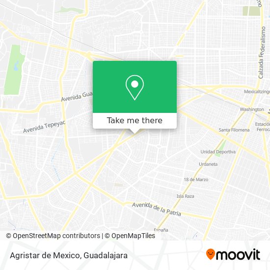 Agristar de Mexico map