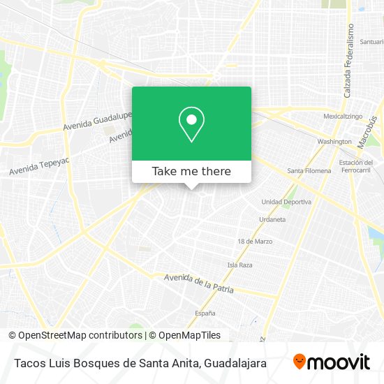 Mapa de Tacos Luis Bosques de Santa Anita