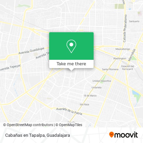 Cabañas en Tapalpa map