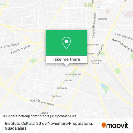 Mapa de Instituto Cultural 20 de Noviembre-Preparatoría