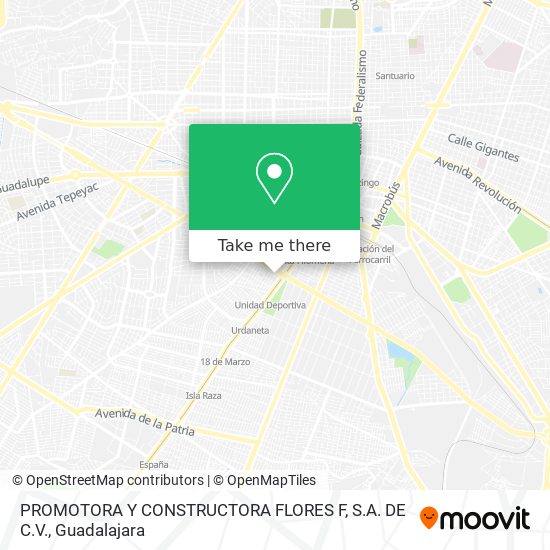 PROMOTORA Y CONSTRUCTORA FLORES F, S.A. DE C.V. map