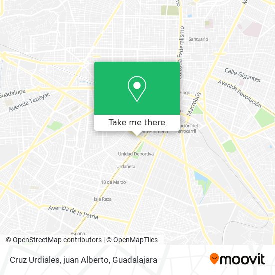 Cruz Urdiales, juan Alberto map