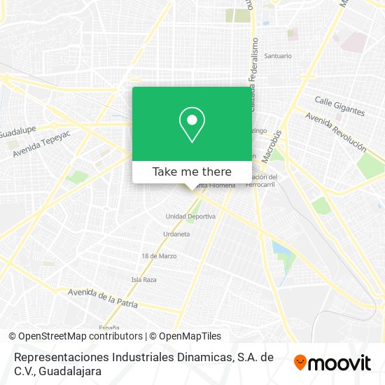 Representaciones Industriales Dinamicas, S.A. de C.V. map