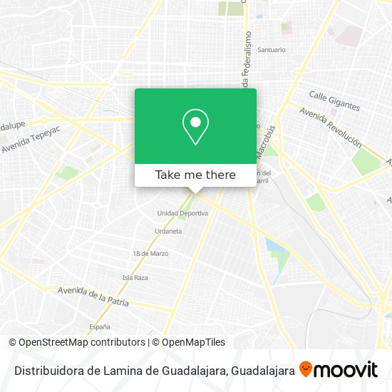 Distribuidora de Lamina de Guadalajara map