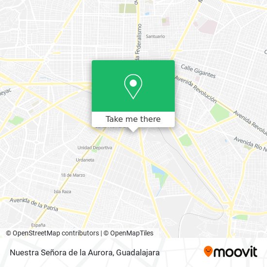 Mapa de Nuestra Señora de la Aurora