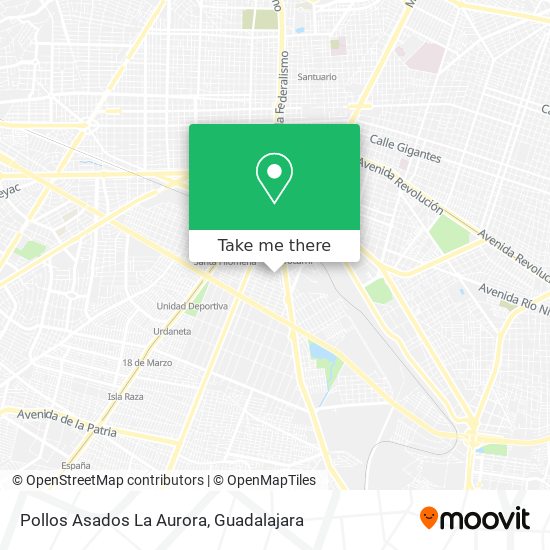 Pollos Asados La Aurora map