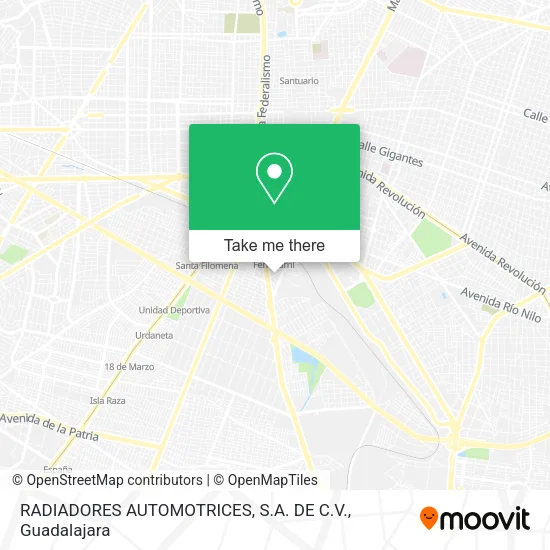 Mapa de RADIADORES AUTOMOTRICES, S.A. DE C.V.