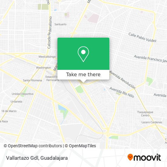 Vallartazo Gdl map